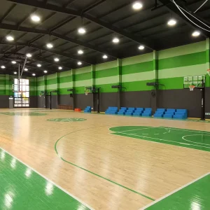 Luxury Solid Hardwood Sports Flooring System Eco Friendly Customized Indoor Badminton Tennis Court Floor