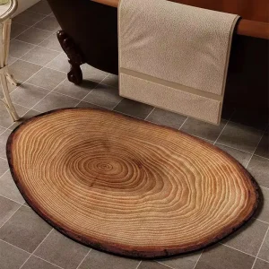 Luxury Thin Diatom Mud Alien-shaped Custom Bathroom Floor Mat Heat Transfer Printed Pattern, Water-absorbent Quick-drying