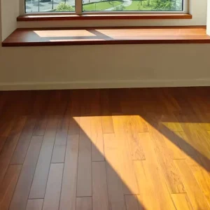 Luxury Three Layer Engineered Solid Teak Wood Flooring Waterproof Anti slip Fine Texture Custom Thickness Kitchen Living Room