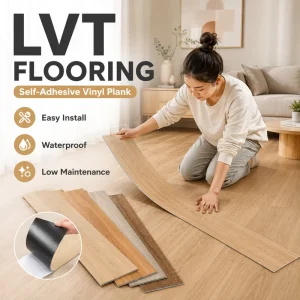 Luxury Vinyl Floor Tiles LVT Self Adhesive Peel Stick Dry Back Glue Down PVC Plank Waterproof Oak Grain Factory Supplier Export