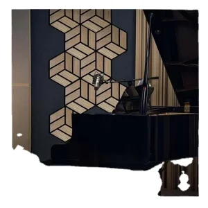 MDF Acoustic Panel 3D Wood Sound Diffuser for Studio Custom Geometric Wall Cladding Decoration Fireproof Soundproof Board