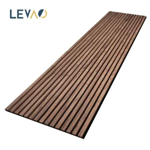 MDF Customizable Natural Texture Cut Size Acoustic Wall Panel for Bedroom Concert Hall 3D Model Design Sound Absorption