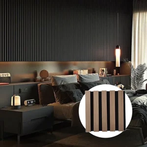 MDF Wood Acoustic Wall Panels with PET Felt Core Fiber Sound Absorbing Panels Modern Indoor Decor Soundproof Wall Boards