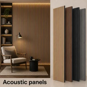 MDF Wood and Polyester Acoustic Panels Soundproof Wall Decor Board for Function Room Acoustical Slat Panel