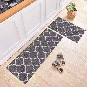 Machine-Washable Non-Slip Printed Kitchen and Entrance Door Floor Mat, Long Strip