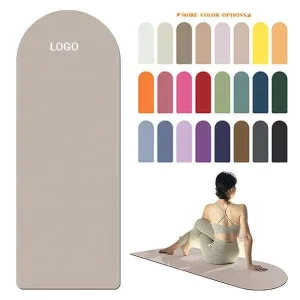 Maillard Color Yoga Mat Non-slip Shock Absorption Arch Half Round PU Natural Rubber Exercise Mat for Home Gym