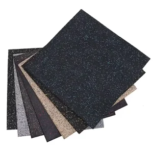 Manufacturer Anti-Shock EPDM Rubber Gym Flooring Mats 50cm x 50cm 20mm Thick Commercial Use Customizable Color and Logo
