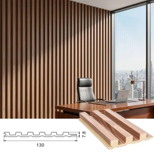Manufacturers Decorative Slated Solid Grill Panels Modern Home Decor Wood Acoustic Wall Panels