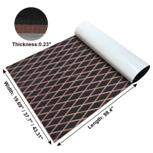 Manufacturing Black and Dark Brown 6 mm Anti skid UV Resistance EVA Boat Foam Boat Decking Foam Yacht Foam
