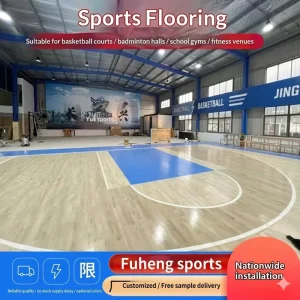 Maple/Birch Solid Wood Sports Flooring for Basketball Courts, Badminton Courts, Gymnasiums and Stages, 22mm Anti-Corrosion, Model Zmsc-001