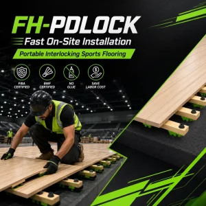 Maple Flooring Interlocking System Eco-Friendly Indoor Use Basketball Court Pickleball Bedroom