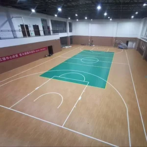 Maple Solid Wood PVC Sports Flooring for Indoor Venues Basketball Tennis Court Badminton Shock Absorption Plastic Flooring