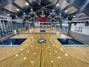 Maple Sports Wooden Flooring Foldable Tennis Court for Gym Use Basketball Ground Mounted Sport
