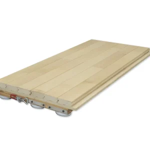 Maple Wood Indoor Basketball Court Flooring Interlocking Floor Tiles 22mm Thickness Eco Friendly & Shock Absorption