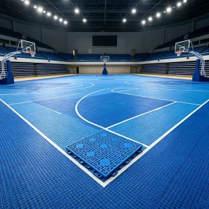 Matte Anti Glare Interlock Modular Floor Avoid Reflection Outdoor Sunny Basketball Court Sports Flooring