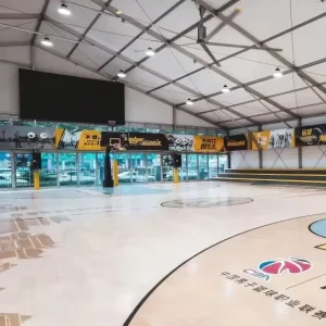 Merry Mars Eco Friendly Soft Sports Flooring FIBA Level Solid Wood Waterproof & Fireproof for Indoor Basketball Badminton Courts