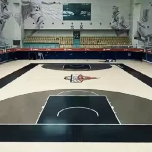 Merry Mars Solid Wood B1 Fireproof Waterproof Eco Friendly Indoor Sports Flooring Multi Functional Softness Basketball Badminton