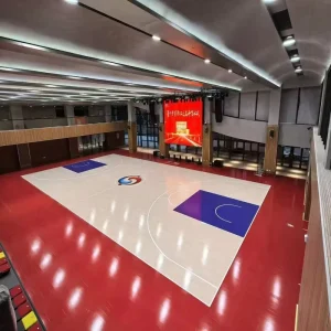Merry Rekindle Time Maple Fireproof High Density Durable Shock Absorbing Eco Friendly Sports Flooring Tiles for Basketball