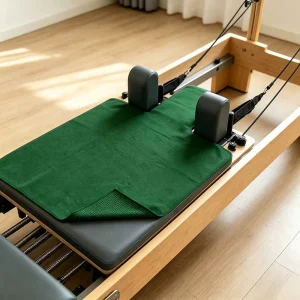 Microfiber Pilates Towel and Silicone Non-Slip Pilates Reformer Mat for Home Exercise