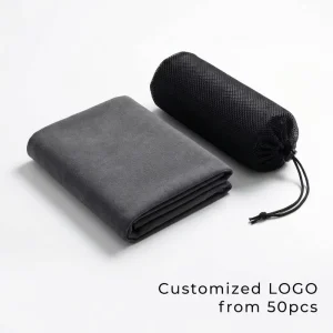Microfiber Yoga Towel for Hot Yoga Non-Slip Sweat-Absorbent Quick-Dry Pilates Mat Cover with Mesh Carry Bag