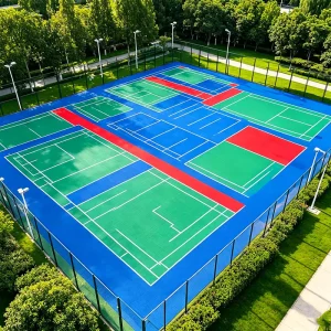 Mildew-Resistant Interlocking Plastic Flooring for Humid Tropical Outdoor Pickleball Courts