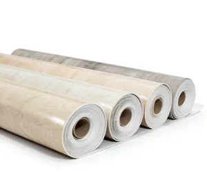 Minimalist Light Speckle Stone PVC Flooring Roll Water Proof Easy Installation Vinyl Floor Sheet for Family Interior Renovation