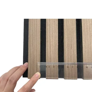 Minimalist Purple Slotted Acoustic Wood Wall Panel for Living Room Bedroom or Apartment Acoustic Panel