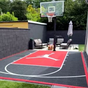 Mobile DIY Logo Outdoor Basketball Pickleball Court Tiles Eco friendly Interlocking Sports Flooring Mat