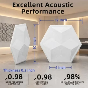 Modern 3D Acoustic Panels Fire Resistance and Eco Friendly Interior Cladding