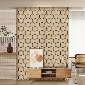 Modern 3D Wood Slat Wall Panels Acoustic MDF Soundproof for Ceiling Wall Walnut Design for Household Entertainment
