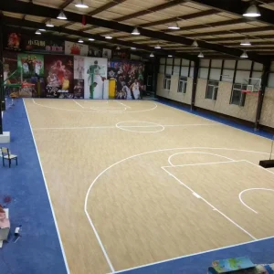 Modern 4.5mm Thick Wood Design PVC Roll Flooring Indoor Outdoor Waterproof PVC Glue Foam Gym Vinyl Sheet Indoor