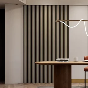 Modern Acoustic Decorative Wood Panels for Music Studio and Restaurant Graphic Design Solution for Wall Decor