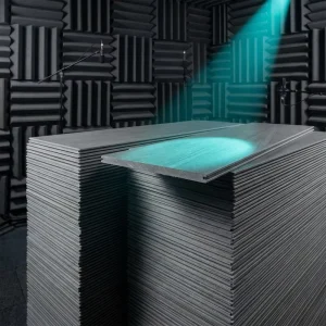 Modern Acoustic SPC Wall Panel Fireproof Soundproof Board 1220x2440mm for Office Apartment Living Room & Hotel Decoration