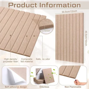 Modern Acoustic Wall Panelsoundproof with 100% Polyester Fiber for Bedroom High Noise Reduction (0.9)