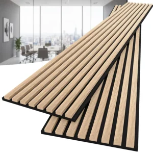 Modern Akupanel Acoustic Slat Wall Panels Fireproof Eco Friendly Flexible Soundproof for Hotel & Hospital Use