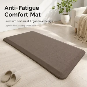 Modern Anti-Fatigue Non-Slip Eco-Friendly Floor Mat Cushioned Soft PU Thick Washable for Kitchen Living Use Relieve Foot