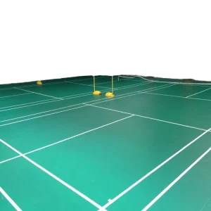 Modern Anti Slip Adhesive PVC Vinyl Flooring with Graphic Design and Waterproof Surface for Badminton Court Indoor Use