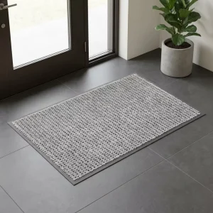 Modern Anti-Slip Indoor Entrance Floormat with Cushioned Water-Absorbing Rubber Mat, Washable, for Hotel Front Doors