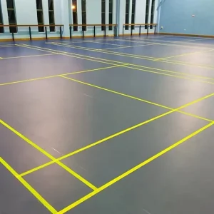 Modern Anti Slip Indoor Stadium PVC Sport Flooring for Gym Table Tennis Badminton Basketball Crystal Sports Red Plastic Vinyl