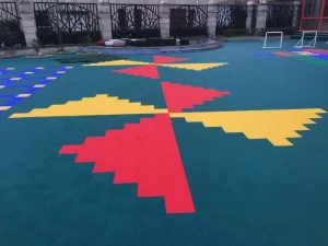 Modern Anti Slip Interlocking Vinyl Flooring Tiles for Outdoor Basketball Courts Assembled Sports Court