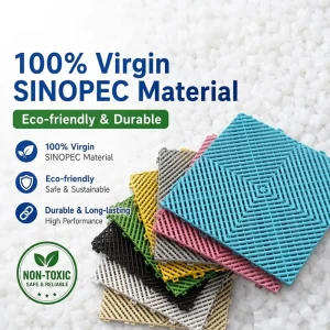 Modern Anti Slip PP Modular Carpet Garage Floor Tiles Durable Interlocking Design Textured Surface 3D Model Design