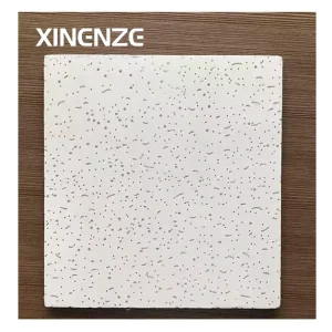 Modern Artistic Mineral Fiber Acoustic Ceiling Tiles 600×600 Square with Ceiling Grid Soundproof & Fireproof