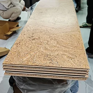 Modern Click Lock Cork Backed Waterproof Engineered Wood Flooring High Sound Insulation Anti Slip Fast Installation Indoor