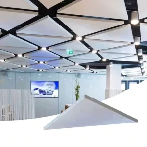 Modern Design Acoustic Unit Fiberglass Baffle Cloud Panels Hanging Ceiling Soundproof Ceiling Panel Acoustic Island Eco