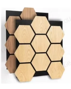 Modern Design Acoustic Wall Panels Studios Hotels Veneer Finish Polyester Acoustic Panels 21mm Thick Highly Effective Sound