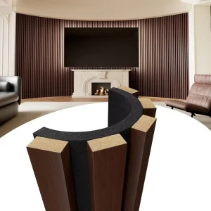 Modern Design Akupanel Wood Slats Acoustic Panel for Wall Decor Sound Absorbing 3D Model for Studios Factory Sample Price