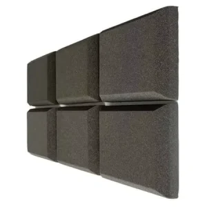 Modern Design Black Acoustic Foam Panel 3D Bevel Soundproof Sound Absorbing for Office Theater and Hall Use
