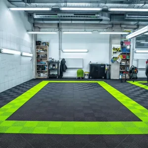Modern Design Custom Color Vinyl Garage Floor Tiles Anti Slip Interlocking for Auto Repair Workshops
