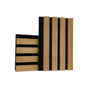Modern Design Eco Friendly Fireproof Wooden Slat Wall Panels Soundproof Acoustic Panels for Living Room Hotel Apartment School