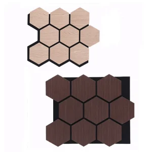 Modern Design Fire Retardant Hexagonal Mosaic Acoustic Panel Light Weight Sound Absorbing Panel for Apartment Use